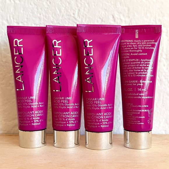 🎀 Bundle & Save 🎀 4X LOT LANCER Caviar Lime Acid Peel $120 value.